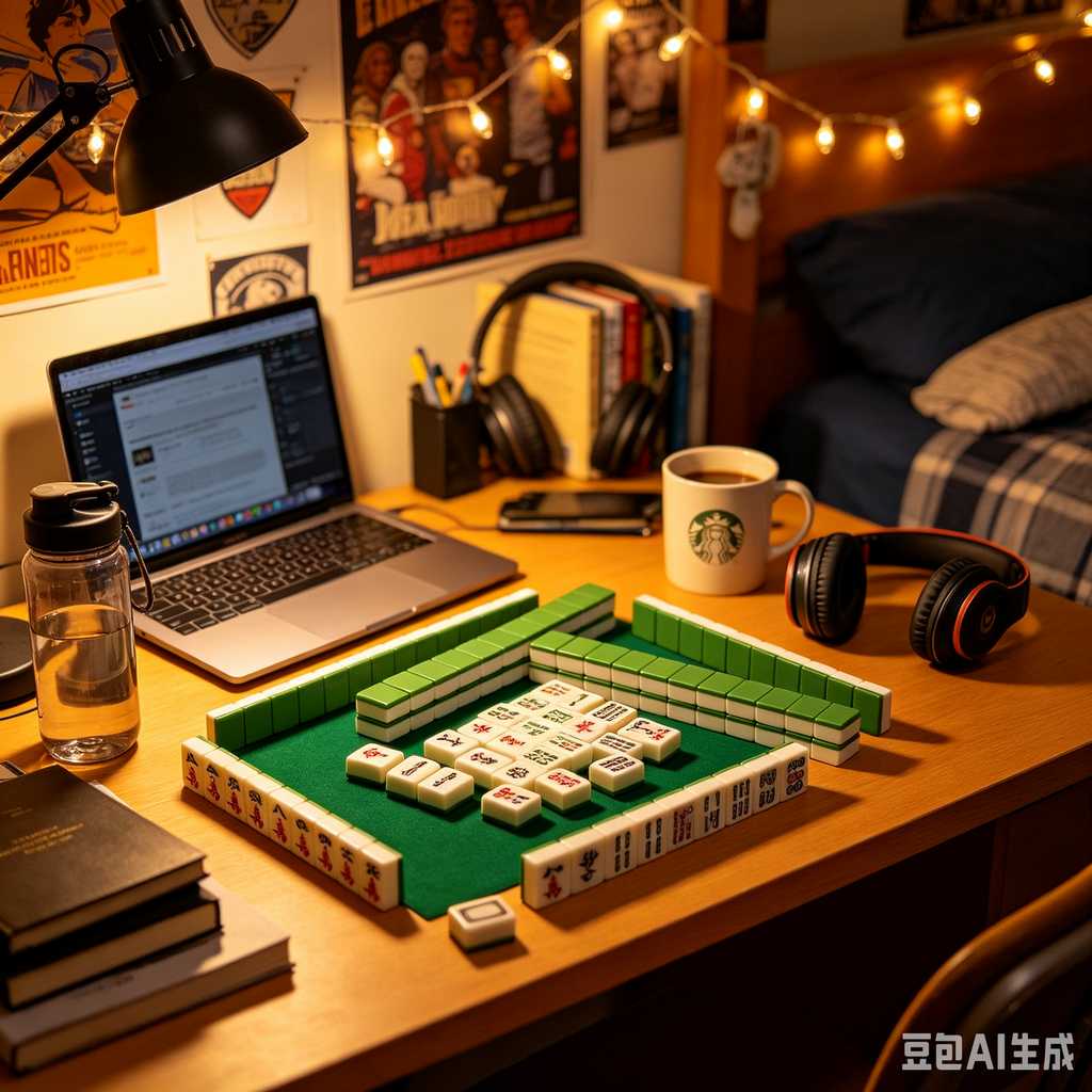 stylish text mahjong set